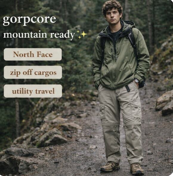 The North Face Other - The North Face Convertible Hiking Pant XL Zip Off Cargo Gorpcore Outdoor Travel
